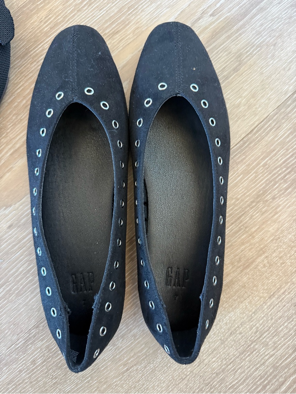 GAP Black Eyelet Ballet Flats